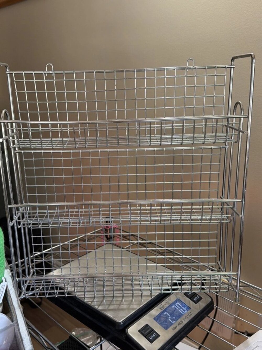 3-Tier Sturdy Metal Spice Rack - Freestanding or Wall Mounted - Silver